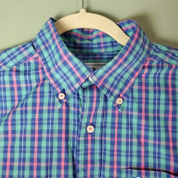 Southern Tide Mens Multicolor Classic Fit Plaid Button Down Shirt Top Size Small - Picture 4 of 7